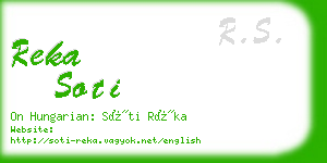 reka soti business card